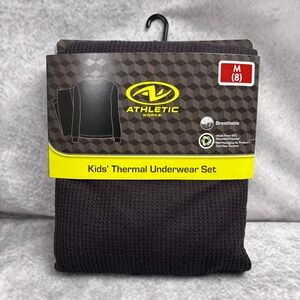 Athletic Works Youth Performance Black Thermal Underwear Set Size Medium NWT